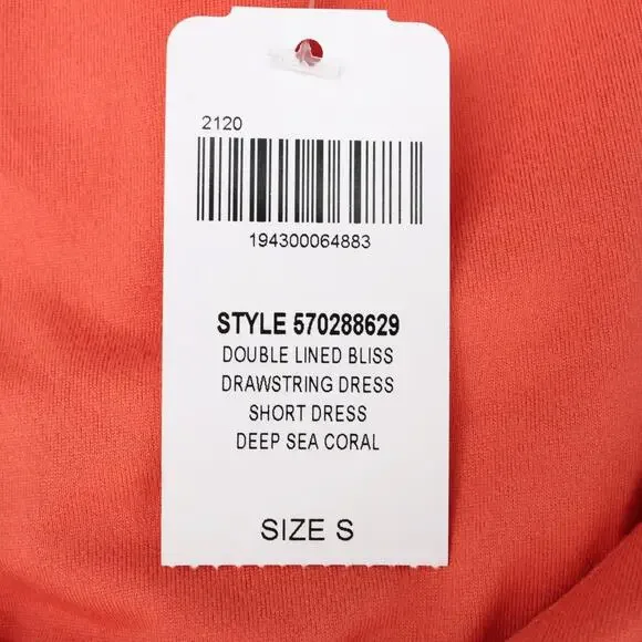 Soma Dress Womens Small Coral Orange Lined Stretch Knit Drawstring Waist New - Picture 10 of 16